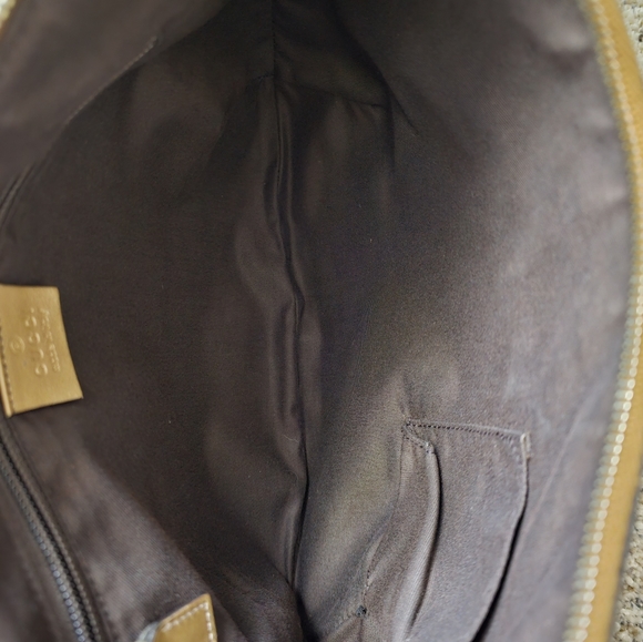 GUCCI GG CRYSTAL SHERRY LINE SHOULDER BAG GOLD BROWN ORANGE! - Picture 5 of 7